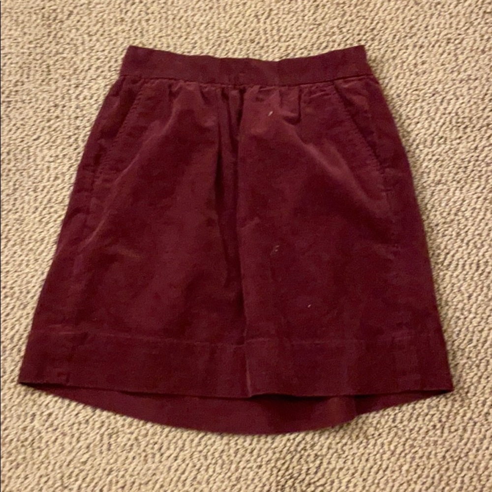 maroon skirt
